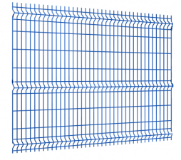 Сетка 3Д ( Гиттер ) секция заборная с полимерным покрытием ячейка 50х200м(3мм) 1.53х2.5м ( Синий )